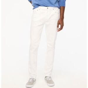 J.Crew Slim Fit Flex Jean Tapered Mid Rise Stretch Denim White Mens W32 L30 NWT
